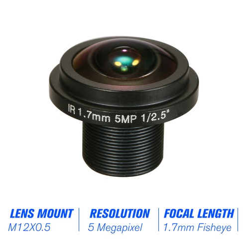 5mp m12 cctv lens 1 - 1/2.5, 1.7mm