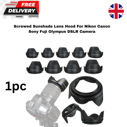 Screwed sunshade lens hood - lens,