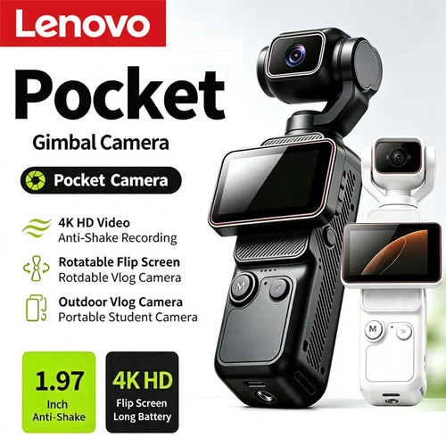 Lenovo mini vlog camera - 4k,